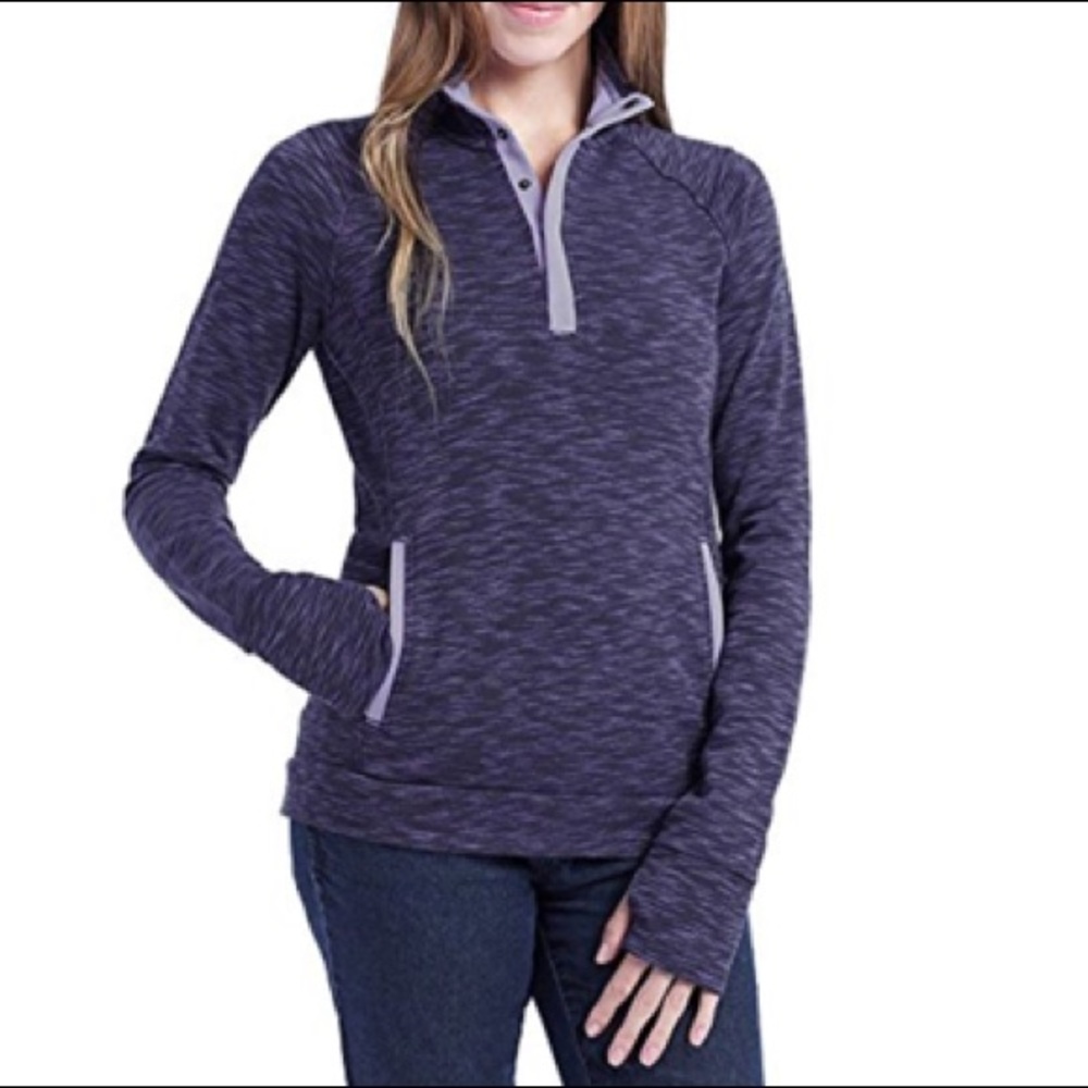 Avalanche Loma snap collar performance sweatshirt size L